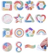 UCEC 75 Pcs Anxiety Relief Sensory Stickers, Mental Health Sensory Strips Gravel Texture, 15 Patt...
