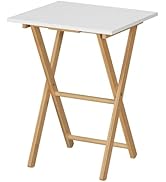 HOOBRO Folding TV Tray Table, Side Table for Small Space, Portable Snack Tables for Eating at Cou...