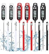 Copkim 6 Pcs Meat Food Thermometer Food with Probe Water Liquid Instant Read Digital Thermometer ...