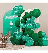 PartyWoo Green Balloons, 140 pcs Hunter Green and Metallic Green Balloons Different Sizes Pack of...