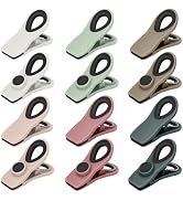 TACGEA Chip Clips, Magnetic Bag Clips with Air Tight Seal for Food Storage, 12 Pieces, Neutral Color