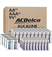 ACDelco AA, AAA, 9-Volt Combo Pack, 40-AA, 36 AAA, 8 9V Batteries, Alkaline Batteries