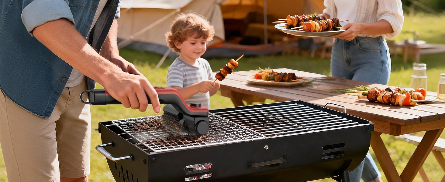 electric bbq brush automatic grill cleaning robot