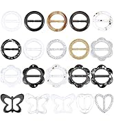 Hysagtek 20PcsT Shirt Clips Shirt Ties Plastic Scarf Rings for Silk Scarf T-Shirt for Women Ladie...