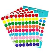 PARLAIM 10 Colored Dot Stickers, 0.75 inch Round Circle Sticker Label Polka Dot Sticker for Offic...