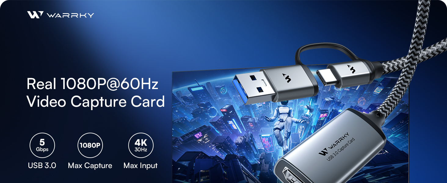 WARRKY USB 3.0 Video Capture Card