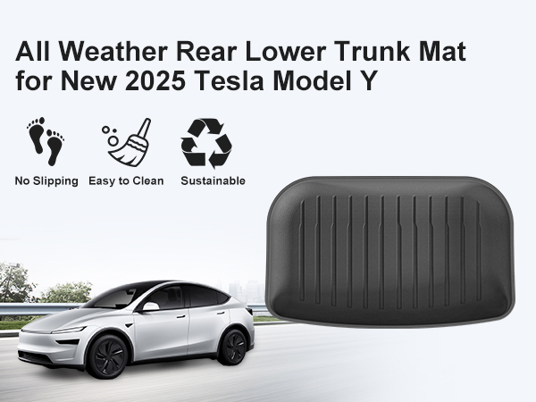 SMABEE Rear Trunk Lower Storage Mat for 2021-2024 2025 Tesla Model Y 5 Seater