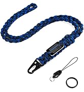 MDSXO Thin Blue Line Paracord Keychain Neck Lanyard for Keys with Cool USA Flag Men Women, Long H...