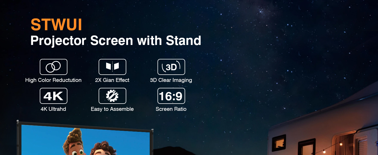 Projector Screen with Stand1