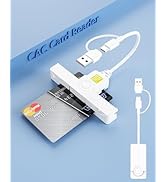 2in1 Electronic CAC Card Reader,USB C + USB-A Military SIM Smart Card Reader,Mini Foldable DOD Mi...
