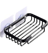 Bathroom Soap Holder,Aluminium Adhesive Shower Soap Dish Sponge Holder for Bathroom Washstand and...