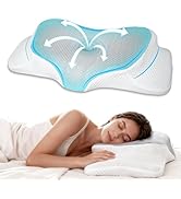 Lekewn RestAssured Cervical Neck Pillow - Ergonomic Memory Foam Bed Pillows for Sleeping, Neck Pi...