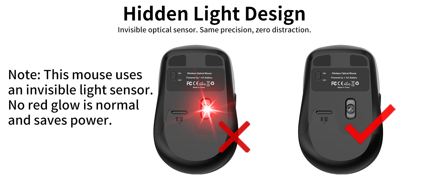 Silent wireless keyboard and mouse