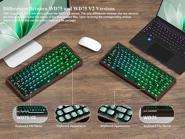 keyboard 75% Wireless Mechanical Custom Keyboard RGB Hot Swappable