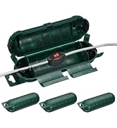 MECCANIXITY 4Pcs Outdoor Extension Cord Safety Cover, IP55 ABS Green Waterproof Electrical Connec...
