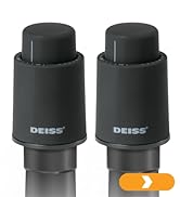 Deiss LUX [2 PCS] Wine Bottle Stopper, Reusable Wine Stoppers For Wine Bottles, Vacuum Wine Preses