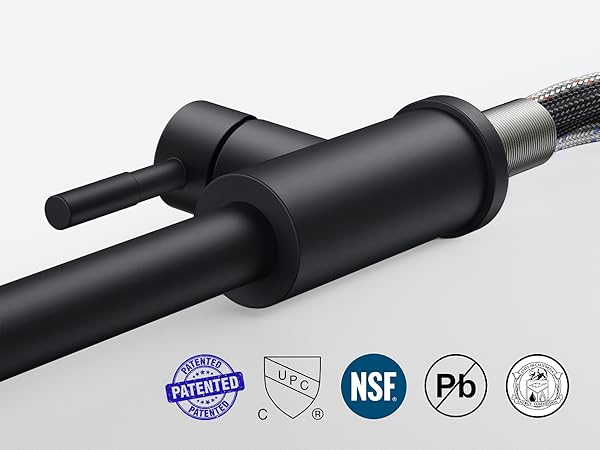 black kitchen sink faucet