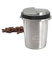 PALICO - 57mm Dosing Cup, Stainless Steel, Brushed Silver with Lid Espresso Coffee Accessories Co...