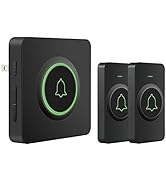 AVANTEK Wireless Doorbell over 1300 Feet Wireless Range, DB-21 Waterproof Door Bell Kit with 2 Bu...