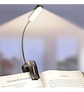 Glocusent 20 LED Book Light for Reading in Bed, Eye Caring Reading Light, 5 Colors &amp; 5 Brightness...