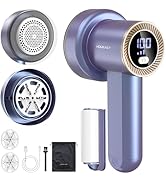 Fabric Shaver Fuzz Remover Rechargeable, HOMEASY Electric Lint Remover Shaver with 3 Blades &amp; LED...