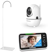 HelloBaby Baby Monitor with Floor Stand, 5'' Screen and 30-Hour Battery, No WiFi Baby Monitor wit...