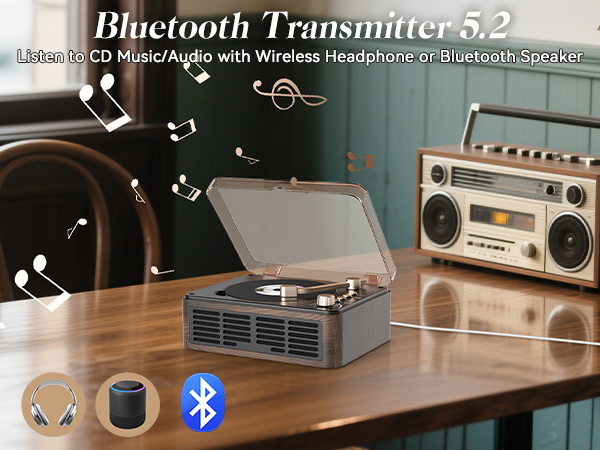 portable cd player with bluetooth