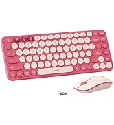 seenda Bluetooth Wireless Keyboard and Mouse Combo, COE203 Quiet Round Keycaps, 3-Device Multi-Co...
