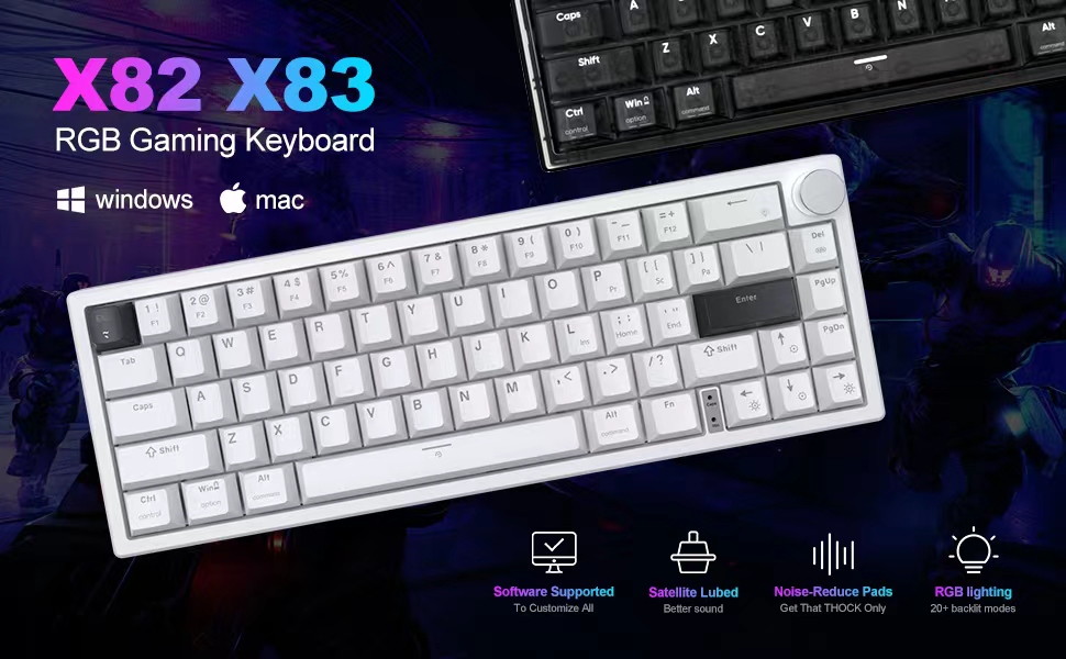 white mechanical keyboard