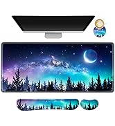 AIMSA Large Gaming Mouse Pad Set, Keyboard Wrist Rest Support + Extended Mouse Pad + Mouse Wrist ...