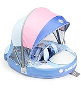 2024 Newest Mambobaby Baby Pool Float with Canopy &amp; Tail Mambobaby Baby Swim Float Non-Inflatable...