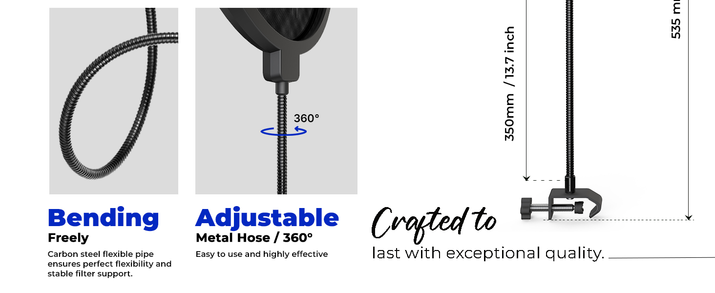 pop filter for mic blue yeti microphone hyperx quadcast shure sm7b podmic elgato wave metal filters 