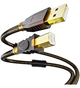 LUKFOCAB USB Printer Cable 30FT/10M, USB Type A to Type B Male to Male Scanner Active USB 2.0 Cor...