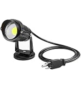 LemonBest LED Landscape Up Down Light 5W White LED Decorative Spotlight Lamp 110V with Plug for I...