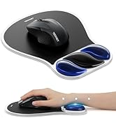 TECKNET Gel Mouse Pad with Wrist Rest, Ergonomic Mouse Pad with Gel Wrist Support for Relieve Wri...