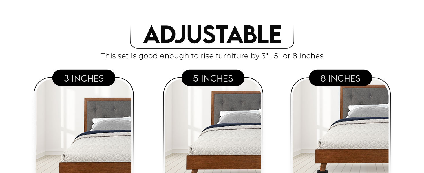 Furniture risers bed risers furniture risers bed risers 8 inch heavy duty bed riser couch riser