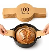 Tchrules Dutch Oven Liners, with Extended Handles Unbleached 100 Pcs | Pre-Cut,Heat-Resistant Bre...