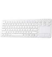 SANWA Multi Device Bluetooth Keyboard with Touchpad, Rechargeable Keypad with Trackpad for Laptop...
