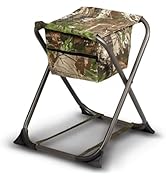 Hunters Specialties Dove Seating Stool Without Backrest - Steel Frame Foldable Design Portable Li...
