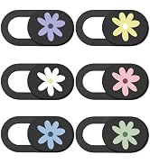 PRESSINART 6Pcs Camera Cover Slide Flower Laptop Camera Cover Daisy Pattern Cute Ultra Thin Webca...