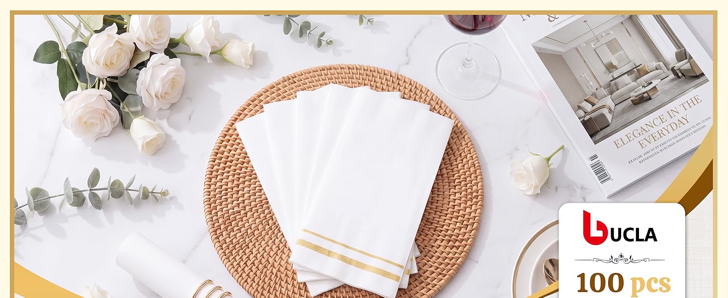 Gold Paper Napkins Disposable