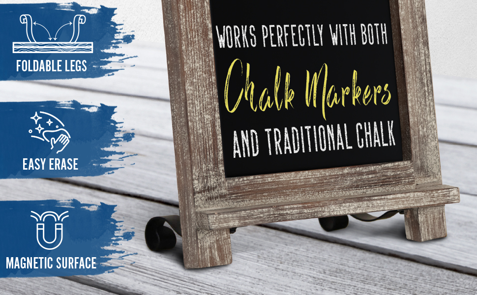 Tabletop Chalkboard Weathered