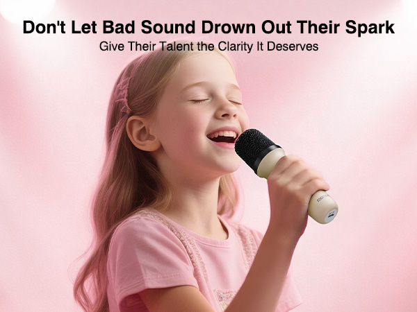 mini karaoke machine with 2 wireless microphones