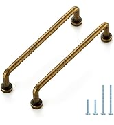 JOY DECOR Cabinet Pulls – 5 Inch Hole Center, Antique Brass, 10 Pack, Zinc Alloy Cabinet Handles ...