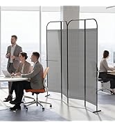 DECOLAB 4 Panel Room Dividers, Portable Privacy Separation Wall Panel for Home, Office, Studio, B...