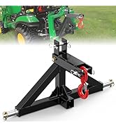 3 Point Trailer Hitch 2” Receiver Quick Hitch Compatible with Towing Hook for Category 1 Tractors...