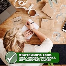 Stretch Loops with Pre-Tied Bows from Elastic Ribbon String for Gifts, Boxes, Tags