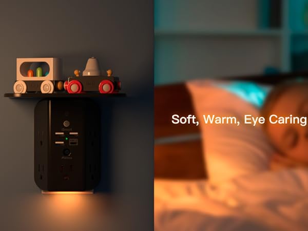 Outlet Extender with Night Light