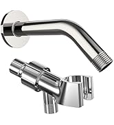 Shower Head Holder &amp; 6 Inch Extension Arm Set - Adjustable Mount Bracket with Brass Ball Joint, U...