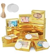 Soap Box, COTOPHER 30Pcs Small Soap Packaging Boxes 3.5x2.35x1.2 Inch Mini Kraft Boxes with Windo...